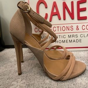 Tony Bianco Alta high heel strap it nude sandals 7.5